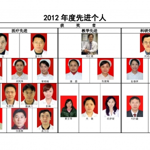 我科2012年度先进个人