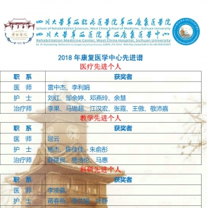 我中心2018年度光荣榜