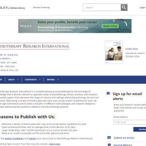 Physiotherapy Research International特刊征稿